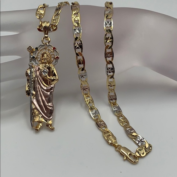 Judas And Chain 3 Tone Gold Plated 